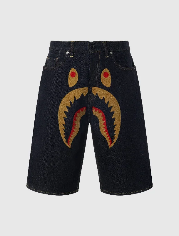 SHARK DENIM SHORTS