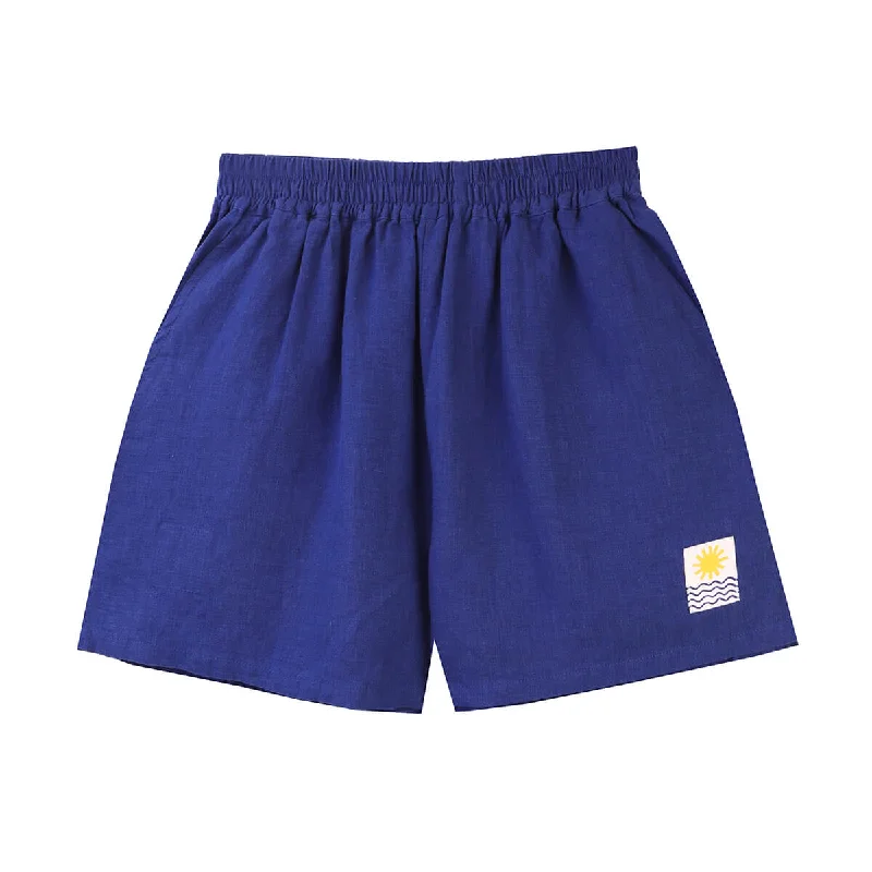 Basic Linen Shorts in Cobalt by L.F.Markey - Last One In Stock - UK 8