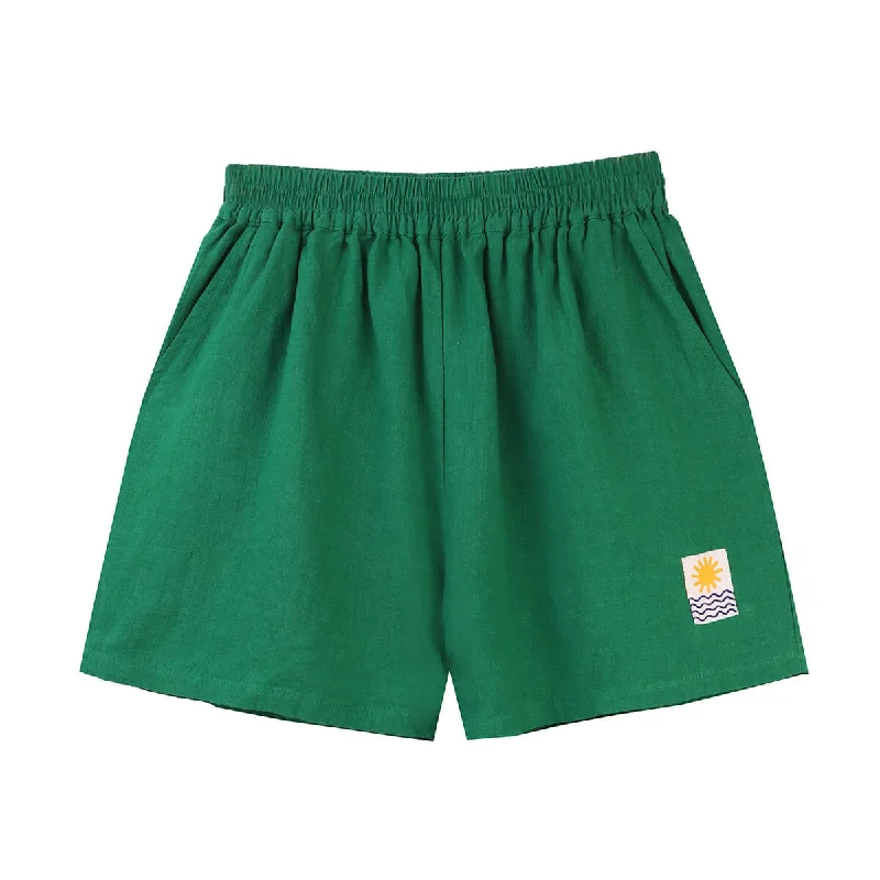 Basic Linen Shorts in Grass by L.F.Markey - Last Ones In Stock - UK 12-14