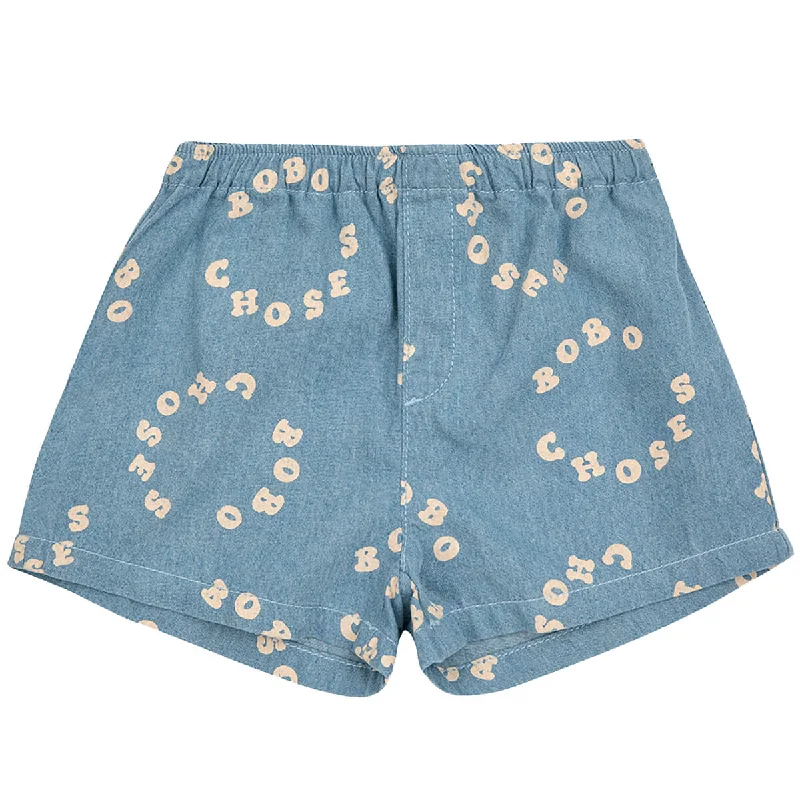 Bobo Choses Circle Denim Baby Bermuda Shorts by Bobo Choses - Last One In Stock - 6 Months