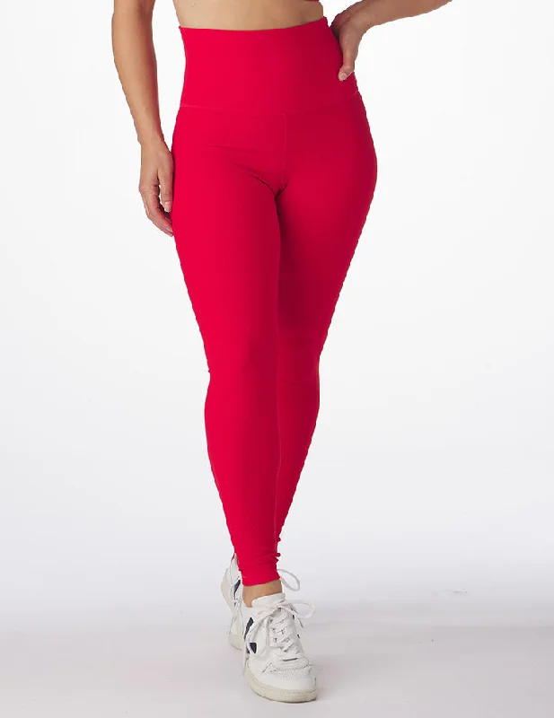 Extra High Waist Power Legging: Cherry