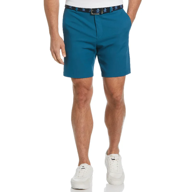 Flat Front Solid Golf Shorts