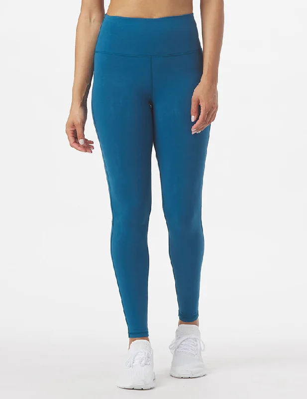 High Waist Peek-A-Boo Legging: Moroccan Blue