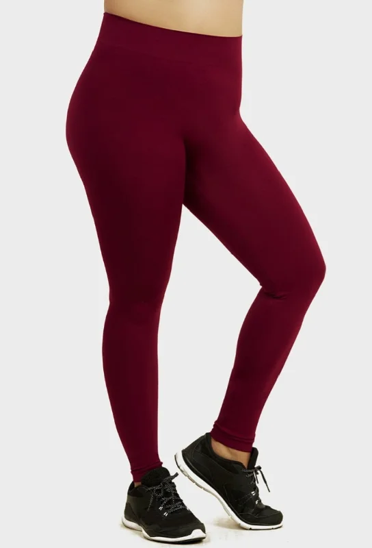 Burgandy Mopas plus size leggings pant