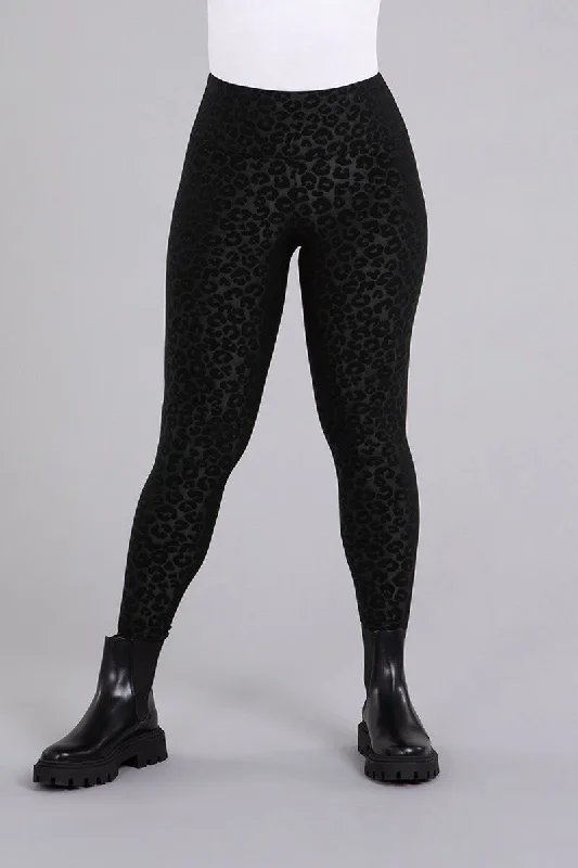 Nu Yoke Legging | Black Animal Emboss