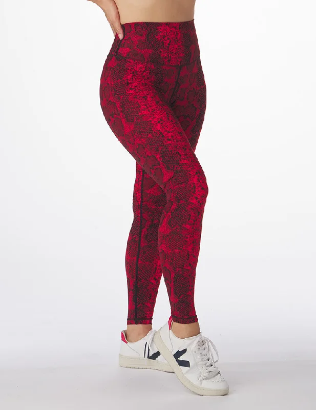 Sultry Legging Print: Cherry Snake