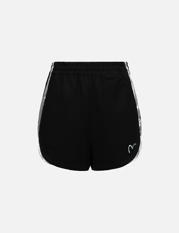 Two-Layer Elastic Waistband Regular Fit Souvenir Shorts