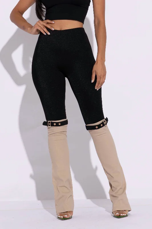 “Buckled” Contrast Ladies Pants