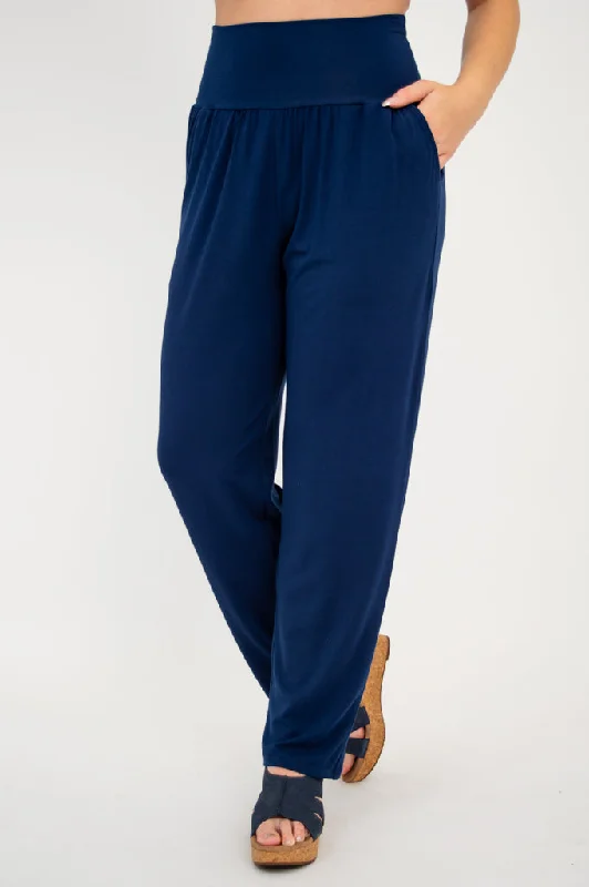 Clair Petite Pant, Indigo, Bamboo