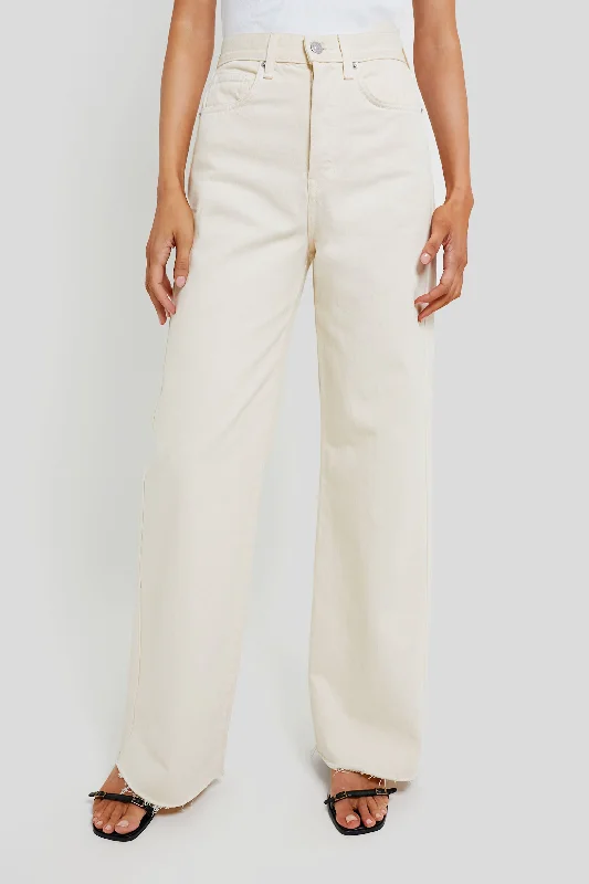 Ecru Taylor High Rise Wide Leg