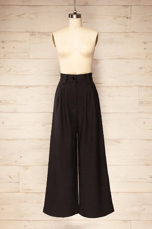 Famdon Black | High-Waisted Wide Leg Pants