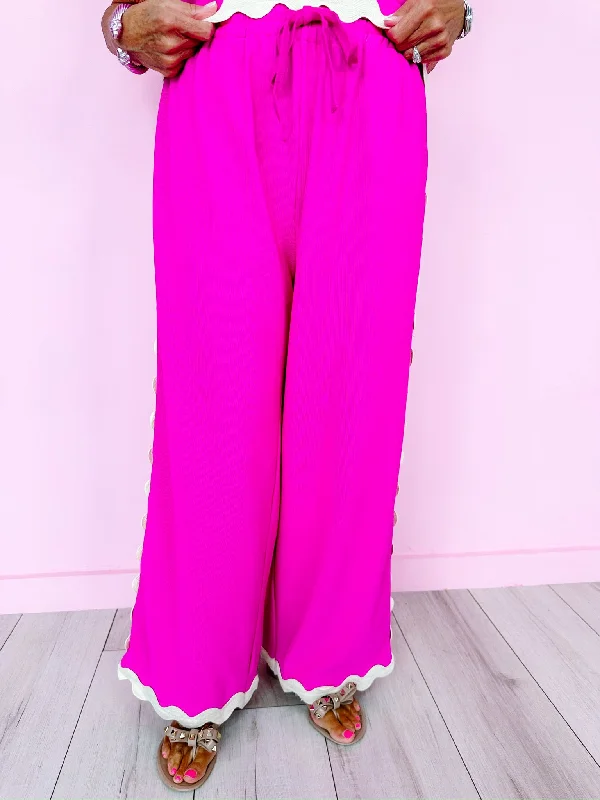 GIGI RIC RAC PANT - PINK