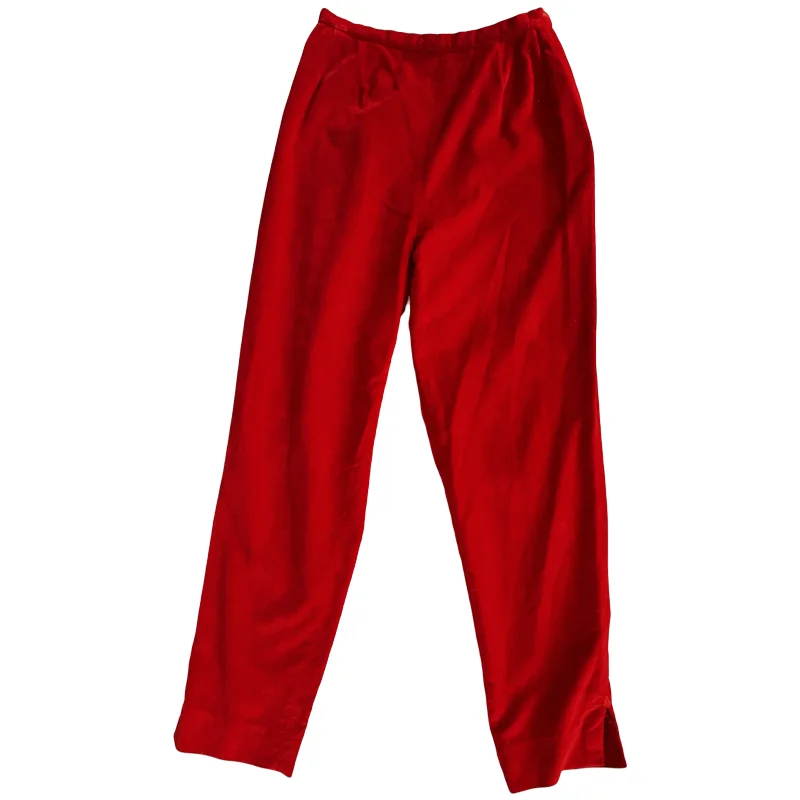 Vintage 60s Red Velvet Rise Rise Pants