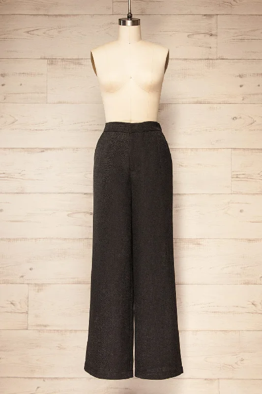 Wingston | Black Wide-Leg Pants